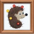 Набор для вышивания в смешанной технике РИОЛИС "Ежик с яблоками"