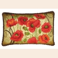 Набор для вышивания нитками РИОЛИС Подушка "Восточные маки"