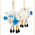 Набор для вышивания нитками РИОЛИС Новогодняя игрушка "Снежок" овечка