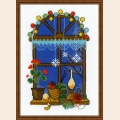 Набор для вышивания нитками РИОЛИС "Зимнее окошко"
