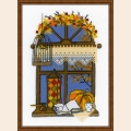 Набор для вышивания нитками РИОЛИС "Осеннее окошко"