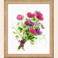 Набор для вышивания нитками РИОЛИС "Букетик с душистым горошком"