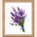 Набор для вышивания нитками РИОЛИС "Букетик с лавандой"
