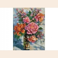 Набор для рисования алмазными камнями БЕЛОСНЕЖКА "Натюрморт с розами" 