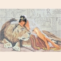 Схема для вышивания бисером ЗОЛОТАЯ РЫБКА  "Клеопатра и лев" 