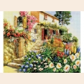 Набор для рисования алмазными камнями БЕЛОСНЕЖКА "Итальянский дворик" 