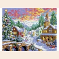 Набор для рисования алмазными камнями БЕЛОСНЕЖКА "Рождественская ночь" 