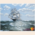 Алмазная вышивка камнями АЛМАЗНАЯ ЖИВОПИСЬ "На всех парусах" 55х44см 