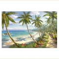 Алмазная вышивка камнями АЛМАЗНАЯ ЖИВОПИСЬ «Лазурный берег" 60х40 см  