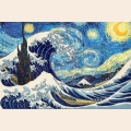 Алмазная вышивка камнями АЛМАЗНАЯ ЖИВОПИСЬ «Большая волна" 60х40 см 
