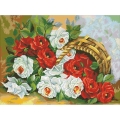 Алмазная мозаика ПАУТИНКА "Корзина роз"