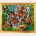 Набор алмазной живописи на подрамнике ИМПЕРИЯ БИСЕРА "Тигриная нежность" 