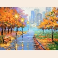 Алмазная вышивка камнями АЛМАЗНАЯ ЖИВОПИСЬ «Осенний город"