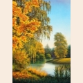 Алмазная вышивка камнями АЛМАЗНАЯ ЖИВОПИСЬ «Осенью"
