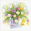Набор для вышивания нитками РИОЛИС "Акварельные тюльпаны"