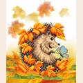 Схема для вышивания бисером МАТРЕНИН ПОСАД 28х34 "Осенняя встреча"