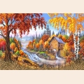 Схема для вышивания бисером МАТРЕНИН ПОСАД 37х49 "Осень"
