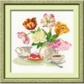 Набор для вышивания нитками РИОЛИС "Натюрморт с тюльпанами"