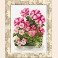 Набор для вышивания нитками РИОЛИС "Петунии и примулы"