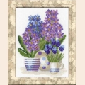 Набор для вышивания нитками РИОЛИС "Гиацинты"