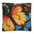 Набор для вышивания нитками РИОЛИС "Подушка Экзотические бабочки"