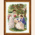 Набор для вышивания нитками РИОЛИС "Русская усадьба. Чай под яблоней"
