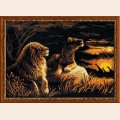 Набор для вышивания нитками РИОЛИС "Львы в саванне"