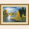 Набор для вышивания нитками РИОЛИС "Озеро в горах"