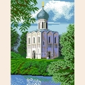 Алмазная вышивка камнями АЛМАЗНАЯ ЖИВОПИСЬ «Храм Покрова» 