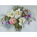Набор для вышивания крестом Luca-S "Букет с розами"