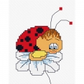 Набор для вышивания крестом Luca-S "Божья коровка на цветке"