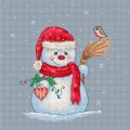 Набор для вышивания крестом Luca-S "Снеговичек"