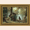Набор для вышивания нитками РИОЛИС "И. Шишкин "Утро в сосновом лесу""
