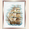Набор для вышивания нитками РИОЛИС "Корабль"