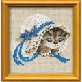 Набор для вышивания нитками РИОЛИС "Котёнок в шляпе"