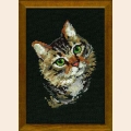 Набор для вышивания нитками РИОЛИС "Серая кошка"